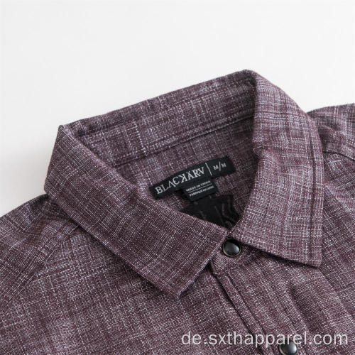 Herren Langarm Mode bestickte Baumwolle Button Shirts